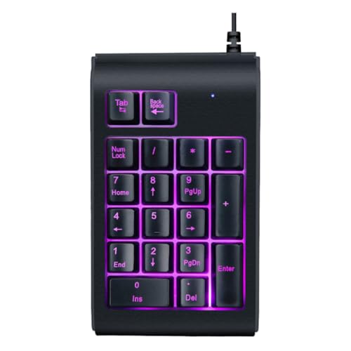 HAKIDZEL 黒色プラ製ミニキーボード コンパクト持ち運びやすいUSB数字キーボード 快適なキー操作マルチメディア授業や講義に最適なシンプルデザインのテンキー V31TK42