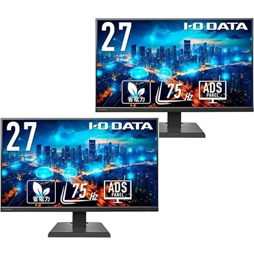 2台セット ADSパネル採用 フルHD対応27型ワイド液晶ディスプレイ 3辺フレームレス DI-A271DB