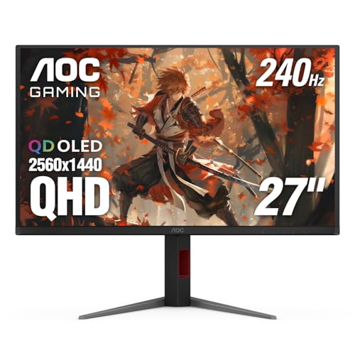 アイ・オー・データ AOC Q27G4ZD 27インチ QD OLED ゲーミングモニター QHD 2560×1440 240Hz 0.03ms HDMI 2.0×2 ディスプレイポート×2 G-Sync対応 コンソールゲーム対応 3年間のゼロブライトドット