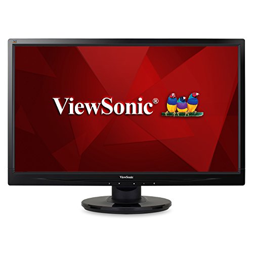 ViewSonic VA2446m-LED - LED monitor - 24" ( 23.6" viewable ) - 1920 x 1080 Full HD - 300 cd/m2 - 1000:1 - 5 ms - DVI-D, VGA - speakers - black