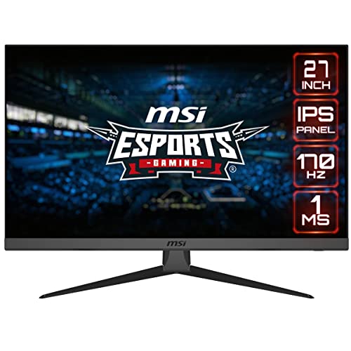 MSI G2722 27インチ ゲーミングモニター 1920x1080(FHD) IPS 1ms 170Hz FreeSync Premium HDMI Displayport 傾斜 ブラック Optix G2722
