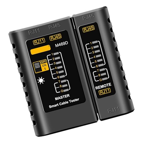 PANGBOER ネットワーク ケーブル テスター RJ45 RJ11 RJ11 RJ12 CAT5 UTP ケーブル ネットワーク ペアリング機器 M469D フィールド