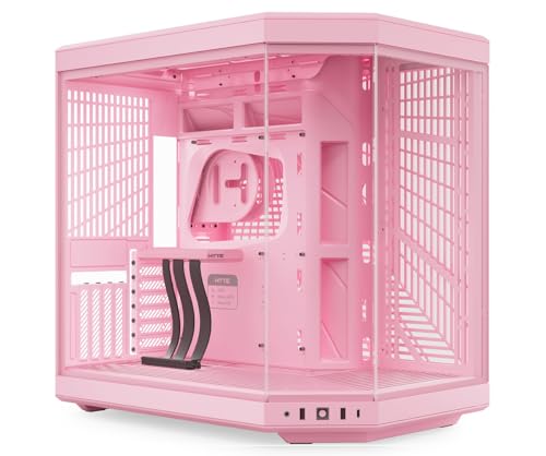 HYTE Milky Y70 ストロベリーミルク 独自のピラーレス式パノラマ強化ガラスを搭載したミドルタワー Y70 Strawberry Milk