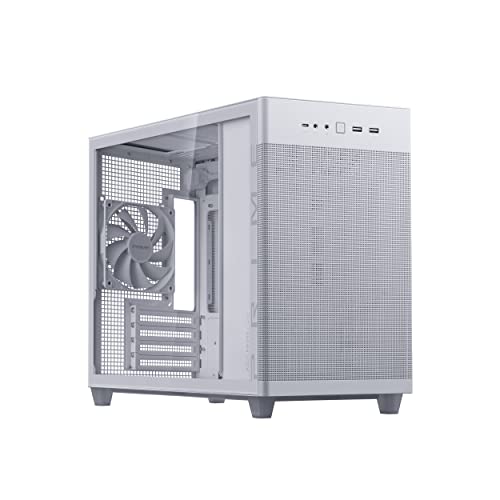 ASUS Prime AP201 ホワイト Micro ATX 強化ガラスエディション 最大338mmのグラフィックスカード、360mmクーラー、ATX PSU、工具不要のサイドパネル、強化ガラス製サイド&フロントパネルUSB Type-Cに対応 AP201/WHT/TG