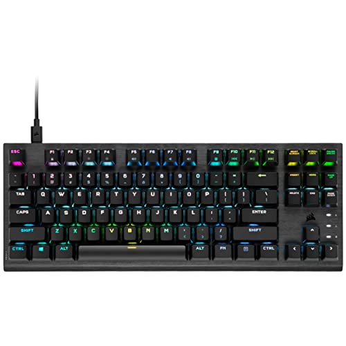 CORSAIR 【Amazon.co.jp限定】CORSAIR K60 PRO TKL RGB ゲーミングキーボード Corsair 自社独自OPX軸採用 英語レイアウト 英語配列 CH-911D01A-NA ブラック