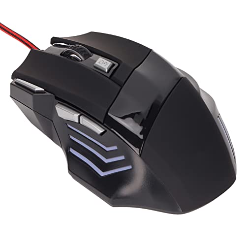 ASHATA RGB USB 有線ゲーミングマウス、3200DPI 人間工学に基づいた合理化されたバックライト付きゲーミングマウス USBコード ゲーミングマウス Windows PC ノートパソコン デザイナー用 プラグアンドプレイ ASHATAhtic56ks2q552