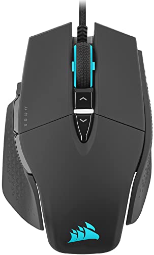 Corsair M65 RGB ウルトラチューナブル FPS ゲーミングマウス Marksman 26,000 DPI 光学センサー 光学スイッチ AXON ハイパープロセッシングテクノロジー センサーフュージョンコントロール 調整可能なウェイトシステム - ブラック CH-9309411-NA2