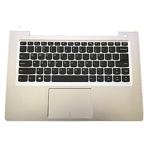 fqparts 汎用 キーボードの縁にハウジング & タッチパッド & キーボード に適合する For Lenovo ideapad 510S-14IKB 510S-14ISK Color シルバー 米国英語のレイアウト 510S-14-CKE-HS0625