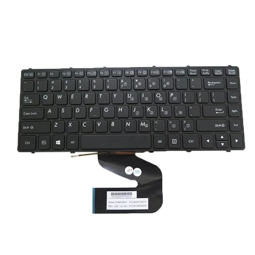 キーボード ノート/RGBバックライト US ノートパソコンキーボード に適合する GETAC V138418GS1 531090280001 英語（米国）（黒フレーム付き） AZ-US 531090280001 English