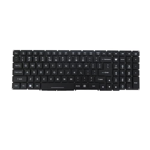 キーボード RGB バックライト付き キーボード に適合する ACER Predator Helios 18 PH18-72-96P5 NH.QSTAA.001 米国配列（US） カラフルなバックライト付き 黒 対応ノートパソコン US2 PH18-72 Keyboard RGB US 9