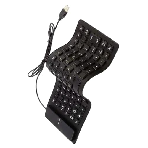 XIEMOYX 折りたたみ式 USB 有線シリコン キーボード 85 キー ロールアップ サイレント ソフト防塵 ラップトップおよびロールアップ ゲーム キーボード用