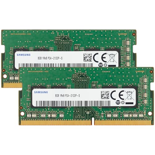 サムスン Samsung 16GB (2x8GB) DDR4 2133MHz PC4-17000 (PC4-2133P) CL15 SODIMM 2Rx8 デュアルランク 1.2V 260ピン ノートパソコン ノートブック RAMメモリ