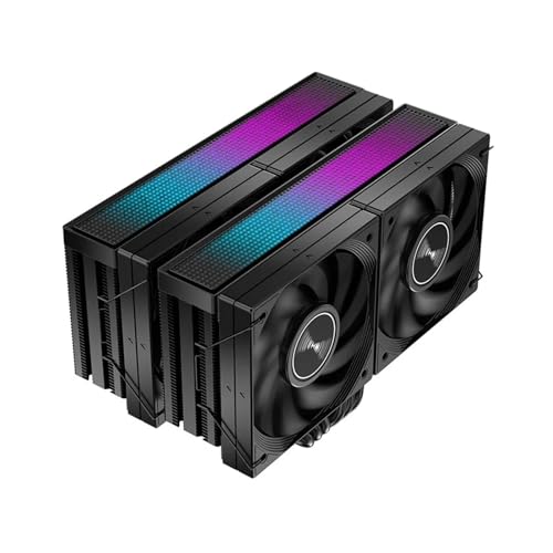 FDPWUMVM CPUエアクーラー – 4×120mm PWMファン(プッシュプル)、6本のヒートパイプ、250W TDP、48mmのクリアランス – AM5 / AM4 / LGA1700(B1ack)対応