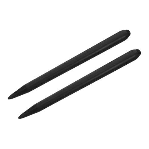 POPETPOP 2個 電子黒板ペン スクリーン専用 スタイラス 双頭デザイン 手書きタッチペン (黒双頭ペン) 高感度ティーチングスクリーンスタイラス 画面タッチペン 16x1.5x1.5cm