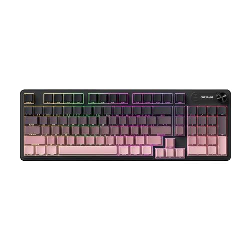 XFFX IP98 メカニカルタッチ 防水キーボード 有線 98キー テンキー付き 静音設計 内蔵消音層 PBTサイドプリント 人間工学 二段調整スタンド 全キー無衝突 Windows Mac切替 ゲーミングキーボード オフィス 在宅ワーク 高耐久 (側面プリントB [トライモード有線 + 2.4G無線 + Bluetooth] RGB/防水)