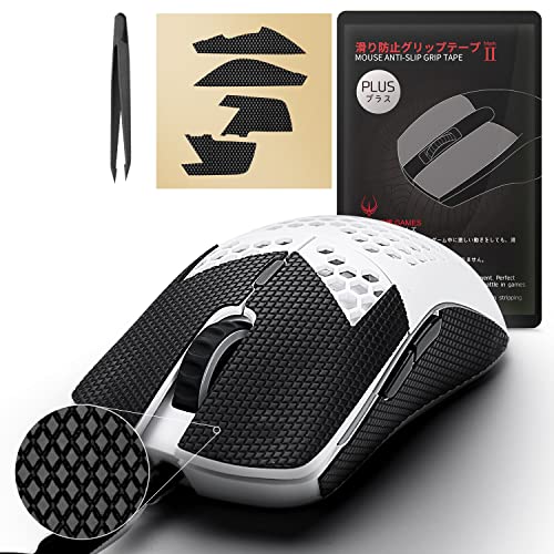 Hotline Games [グリップのアップグレード] Hotline Games 2.0 Plus マウス 滑り止めグリップテープ モデルO/Model Oワイヤレスゲーミングマウススキンと互換性があり、耐汗性、フィットするようにカットされ、簡単に貼り付け、プロ仕様のマウスのアップグレード。