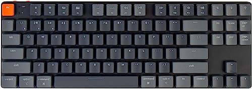 Keychron 【国内正規品】Keychron K1 SE ウルトラスリム ワイヤレス・メカニカルキーボード 87キー/USレイアウト/RGBライト/ロープロファイルGateronメカニカルスイッチ/Bluetooth無線 有線対応/Mac Windows対応 (ロープロファイルGateronメカニカル青軸)