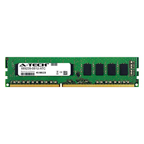 A-Tech 8GB RAM HP 110-000el, 110-000t, 110-010ex, CQ2014, CQ2025, p2-1320jp, p2-1321a, Z1 AIO, Z210 CMT, Z420 | DDR3 1600MHz PC3-1-1. 2800 ECC-UDIMM 2Rx8 1.5V ECC アンバッファードサーバーメモリアップグレード ASJ565
