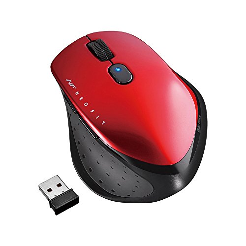 バッファロー BUFFALO 無線 BlueLED 5ボタン ネオフィットマウス Mサイズ レッド BSMBW515MRD