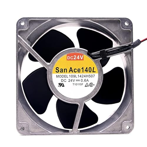 LangSheng DC24V 0.6A 2ワイヤー 140x140x50mm 14cm アルミニウムフレーム冷却ファン 109L1424H507
