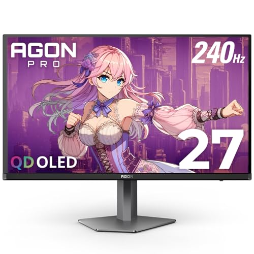 アイ・オー・データ AOC Agon PRO AG276QZD2 27インチ OLED トーナメント ゲーミングモニター 2560x1440 240Hz 0.03ms G-SYNC PS5 Xbox Switch対応 光沢 ブラック