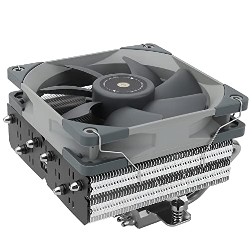 PCCOOLER Thermalright SI-100 CPUエアクーラー、6×6mmヒートパイプ、120mm PWM静音ファンCPUクーラー 2000RPM、AM4 /AM5、Intel 1150/1151/1200/1700/1851/2011、100mm 薄型PC冷却。 SI-100-D1