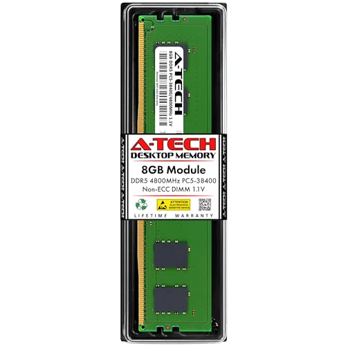 A-Tech 8GB RAM ASUS ExpertCenter D9 Mini Tower D900MD デスクトップ用 | DDR5 4800MHz PC5-38400 DIMM 1.1V 288ピン 非ECC UDIMM メモリアップグレード