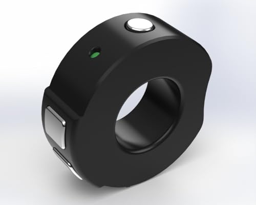 FUTURISTEC リングマウス Ring Mouse / スマートフォン・タブレット用ワイヤレスページ送り / SNS動画、小説、ウェブトゥーン閲覧用 / 最大10m長距離操作、会議およびプレゼンテーション活用可能 / セルカ用リモートシャッター / 指の動きでマウスカーソル操作 / 29号 / RMWTB200