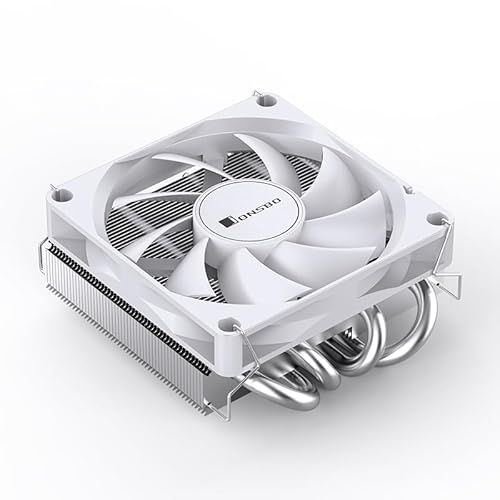 JONSBO HP-400S ホワイト CPUクーラー (LGA115X/1200/1700, AM4/AM5対応) 103mm×92mm×36.7mm [並行輸入品]