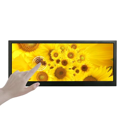 VSDISPLAY 10.3インチ 1920x720 タッチスクリーンモニター IPS 小型 ストレッチバー LCD 850 Nits 明るさ ミニH/D USB-C ビデオ入力 コンピューター ノートパソコン PC インダリ ディスプレイ VS103ZJ03T
