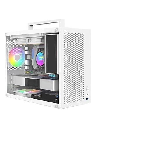互換性があるミッドタワーゲーミング に対応、24.5*24.5cm MATX ITX メインボード SFX ATX パワー 135mm エアクーラー 180mm 水冷に適合(S5 MAX White) CICEUNBOB-12356189