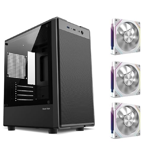 MATX ゲーミング と互換性あり、強化ガラスサイドパネルメッシュエアフローデザイン、USB 3.0 ポート付き(Flying 3 WT Regular) CICEUOEBC-0F11A8B1