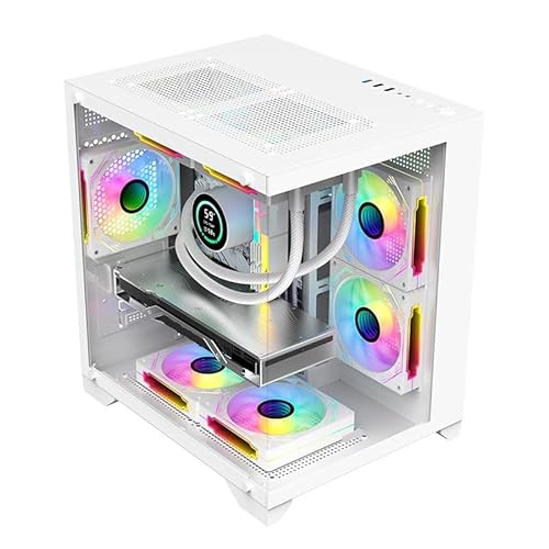 ゲーム用デスクトップ と互換性があり、シービュースタイルのフレームはトリプルファン付きの240mmウォータークーラーに適合します。(White) CICEUFANI-B5BF627E