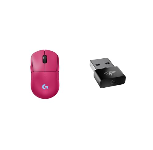 Logicool G PRO 2 LIGHTSPEED 44K DPI ワイヤレス ゲーミングマウス G-PPD-002XWL-MG 軽量 80g LIGHTFORCE ハイブリッドスイッチ HERO2 センサー USB Type-C 95時間連続使用可能 POWERPLAY 無線 充電 対応 FPS ゲーミング マウス PC windows マゼンタ 国内正規品