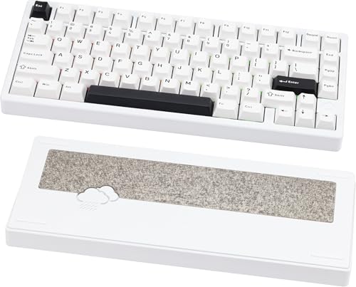 KEEBMONKEY WOBKEY Rainy 75 CNC アルミニウム HMX/JWK/Cocoa Switch トリプルモード接続 メカニカルキーボード 優れた音響 RGB/FR4/シルバー SUS304/7000mAh/Cocoa Switch (Pro - Luna)