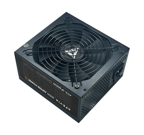 Apevia ATX-JP600W Jupiter 600W 80 Plus ブロンズ認定アクティブPFC ATX ゲーミング電源、デュアル/クアッドコアCPU、SLI/クロスファイア/ハスウェルをサポート、3年保証