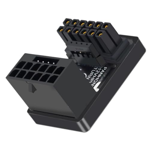 WENZIYAXU 12VHPWR 180度角度付き電源アダプター、600W PCIe 5.0 ATX 3.0 16ピン(12+4)コネクタ(スタイルA)