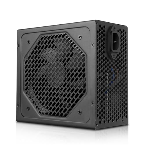 EMNXSDKT 互換性がありますパワートレイン300W-800W ATX電源、デスクトップおよびBTCデバイス用の120mm RGBファン220VフルレンジゲーミングPSUと互換性があります。(600W)