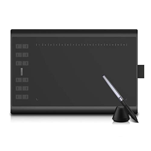 Haifengq ペンタブレット グラフィック描画タブレットマイクロUSB 12エクスプレスキーデジタル塗装電池式パッシブペン イラストの練習に適しています