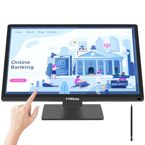 FYHXele 22インチ タッチスクリーンモニター IPS FHD 1080P Touch PC ディスプレイ 75Hz LEDバックライトマルチタッチモニター VESA HDMI VGA USBコンピュータータッチスクリーン ゲーム/ビジネス/倉庫/バー/ジム用 22-1K-75Hz