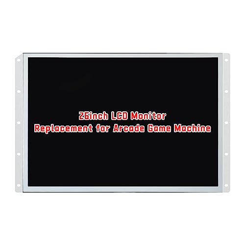 UNICO 26インチアーケード交換用モニター、HDMI/VGA/CGA/EGAアーケードゲームマシン用4:3比LCDスクリーン M19