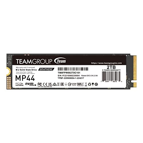 TEAMGROUP M.2 NVMe 2TB｜TEAMGROUP MP44 TM8FPW002T0C101