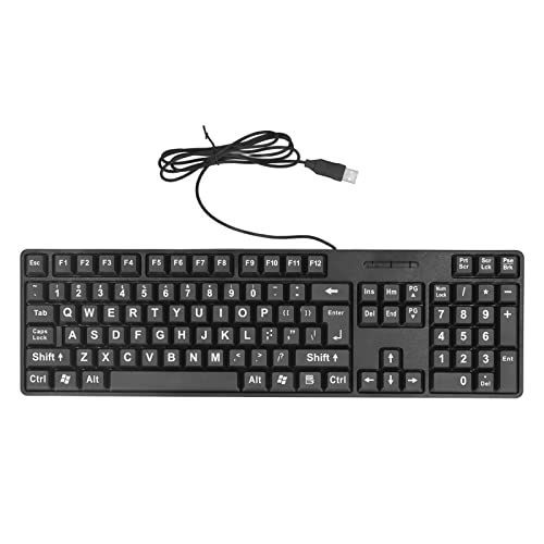 Acogedor 大活字キーボード、USB 104キー特大の大きな文字キーボード、高齢者/視覚障害のある個人/学生向け、ラップトップ/デスクトップ向け Acogedortek56sp7bd1512