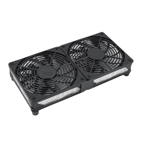 Coogat ルーター冷却ファン PC クーラー HDTV ボックス静音 12V 120mm 保護ネット LED ライト付きルーターモデム LED PC 冷却