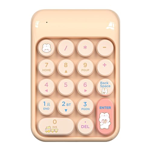 Gungtj ワイヤレスナンバーパッド 18キー ポータブル 外部テンキー - 2.4G ナンバーパッド | 財務会計 オフィス ワーク 勉強 ノートパソコン PC QNILZPD5O457PC1R5