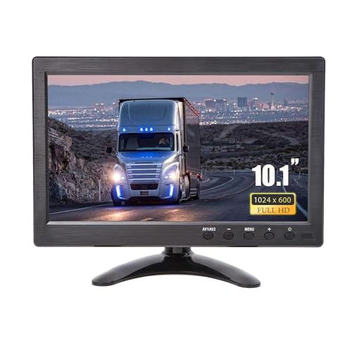 Yasoca 10.1インチ 小型ポータブルノートパソコンモニター、HDMI VGAポート付き、Raspberry piディスプレイスクリーンモニター、CCTVモニターHD 1024x600、デュアルスピーカー、MP5USBポート、リモート(10インチ)ゲームモニット YS-101