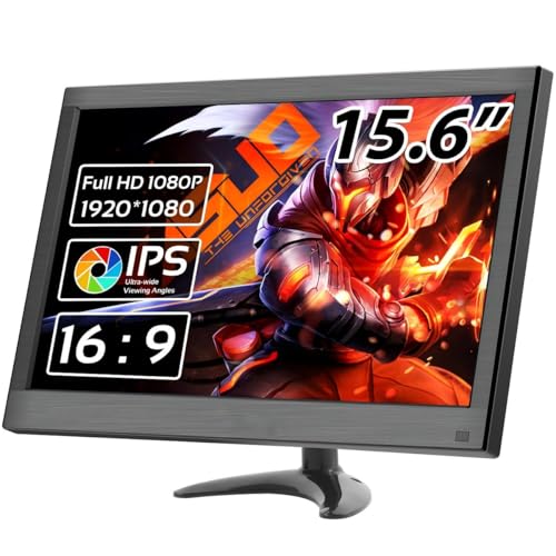 Prechen モバイルモニター 15.6 小型 1920*1200 IPS ポータブルモニター 小型 ディスプレイ 液晶ディスプレイ モニター HDMI VGA BNC USB 入力付き IPSスクリーンディスプレイ内蔵スピーカーVesa対応 HD-156