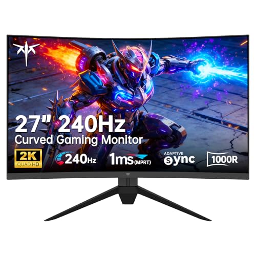 Monoprice Dark Matter 27インチ QHD ゲーミングモニター 2560x1440P 解像度 VAパネル 240Hz リフレッシュレート 1ms(GtG) 応答時間 HDR400 FreeSync G‑SYNC対応