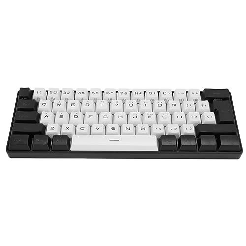 XUMIUZIY 60%有線ゲーミングキーボード メカニカルフィーリングミニゲーミングキーボード RGBバックライト61キー超コンパクトキーボード ノートパソコンPC用人間工学キーボード (ホワイト) XUMIUZIY87u0s36zgd-11