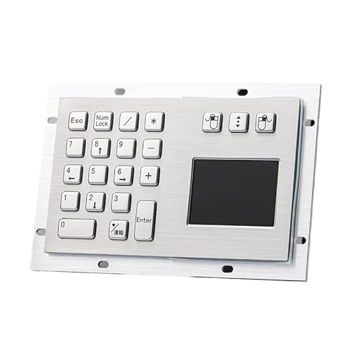 JGBVFFH タッチパッドとマウスを備えた金属仕上げのステンレススチール製キーボード、埋め込み設置用、カスタマイズ可能